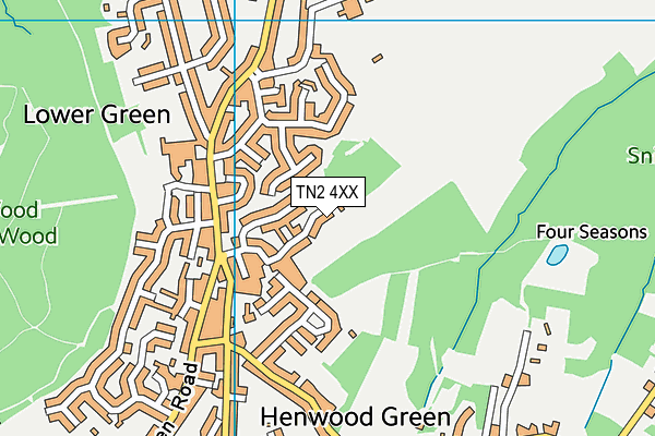 TN2 4XX map - OS VectorMap District (Ordnance Survey) TN2 4XX map - OS VectorMap District (Ordnance Survey)