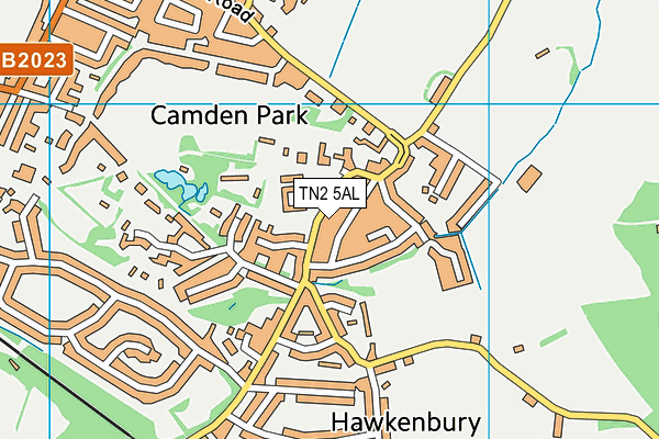 TN2 5AL map - OS VectorMap District (Ordnance Survey) TN2 5AL map - OS VectorMap District (Ordnance Survey)