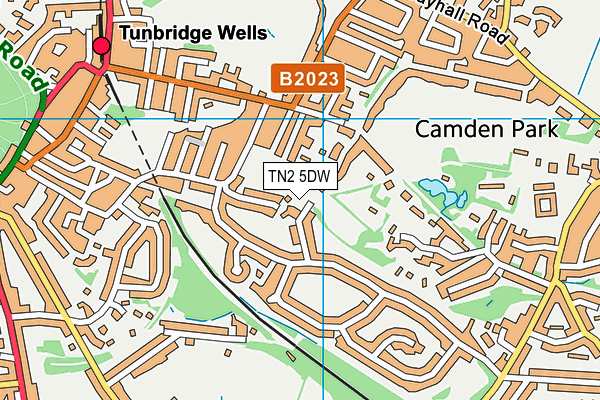 TN2 5DW map - OS VectorMap District (Ordnance Survey) TN2 5DW map - OS VectorMap District (Ordnance Survey)