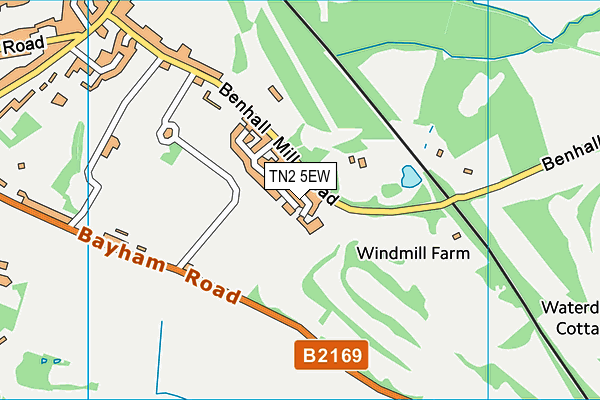 TN2 5EW map - OS VectorMap District (Ordnance Survey) TN2 5EW map - OS VectorMap District (Ordnance Survey)