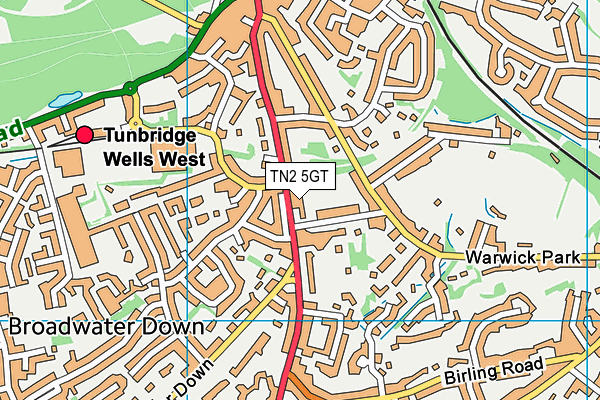 TN2 5GT map - OS VectorMap District (Ordnance Survey) TN2 5GT map - OS VectorMap District (Ordnance Survey)