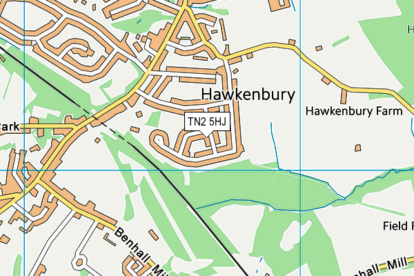 TN2 5HJ map - OS VectorMap District (Ordnance Survey) TN2 5HJ map - OS VectorMap District (Ordnance Survey)