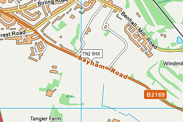 TN2 5HX map - OS VectorMap District (Ordnance Survey) TN2 5HX map - OS VectorMap District (Ordnance Survey)