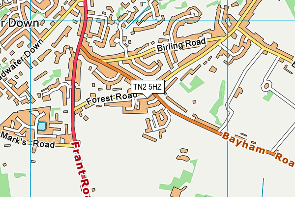 TN2 5HZ map - OS VectorMap District (Ordnance Survey) TN2 5HZ map - OS VectorMap District (Ordnance Survey)