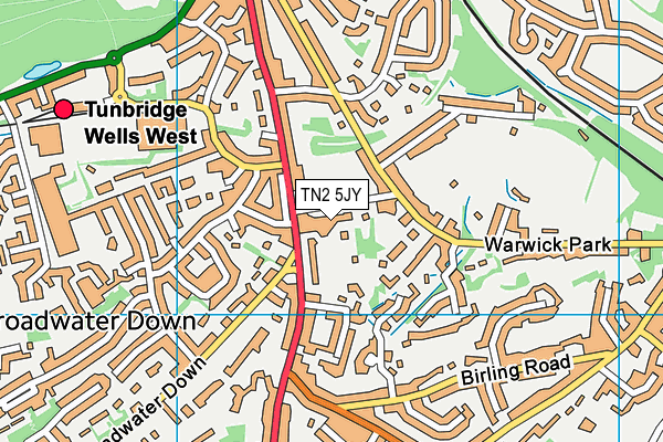 TN2 5JY map - OS VectorMap District (Ordnance Survey) TN2 5JY map - OS VectorMap District (Ordnance Survey)