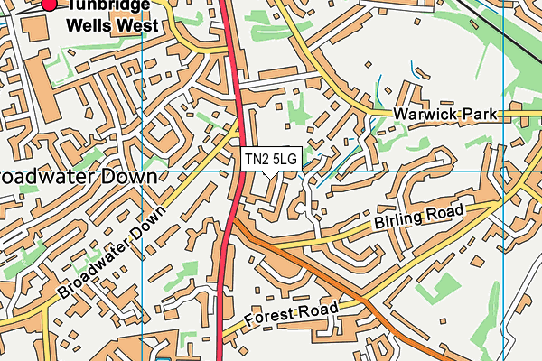 TN2 5LG map - OS VectorMap District (Ordnance Survey) TN2 5LG map - OS VectorMap District (Ordnance Survey)