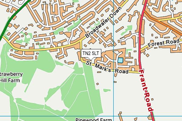 TN2 5LT map - OS VectorMap District (Ordnance Survey) TN2 5LT map - OS VectorMap District (Ordnance Survey)