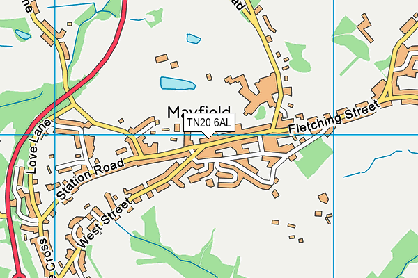 TN20 6AL map - OS VectorMap District (Ordnance Survey) TN20 6AL map - OS VectorMap District (Ordnance Survey)