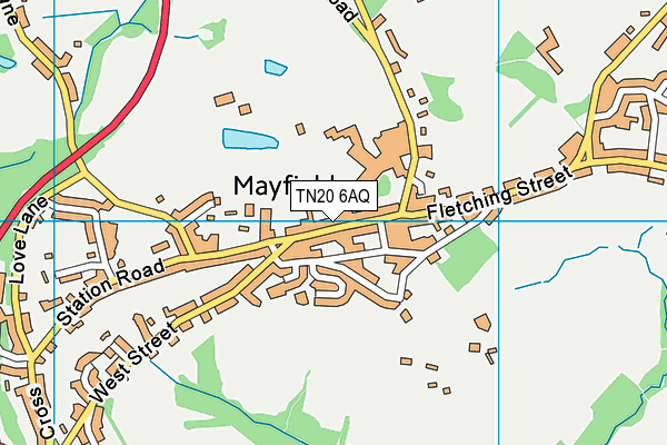 TN20 6AQ map - OS VectorMap District (Ordnance Survey) TN20 6AQ map - OS VectorMap District (Ordnance Survey)