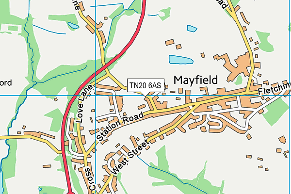 TN20 6AS map - OS VectorMap District (Ordnance Survey) TN20 6AS map - OS VectorMap District (Ordnance Survey)