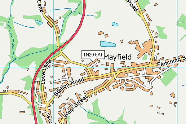 TN20 6AT map - OS VectorMap District (Ordnance Survey) TN20 6AT map - OS VectorMap District (Ordnance Survey)