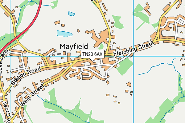 TN20 6AX map - OS VectorMap District (Ordnance Survey) TN20 6AX map - OS VectorMap District (Ordnance Survey)