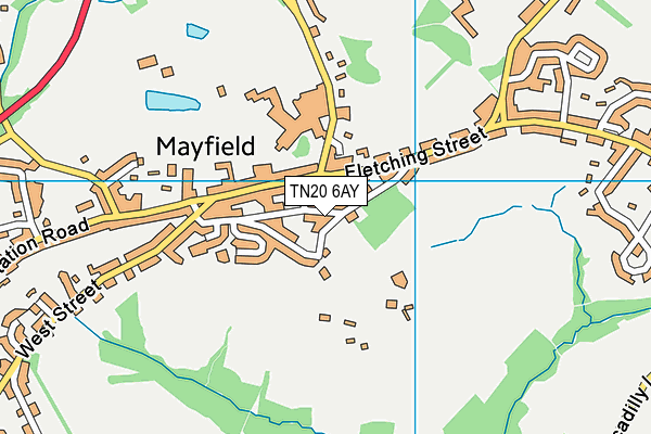TN20 6AY map - OS VectorMap District (Ordnance Survey) TN20 6AY map - OS VectorMap District (Ordnance Survey)