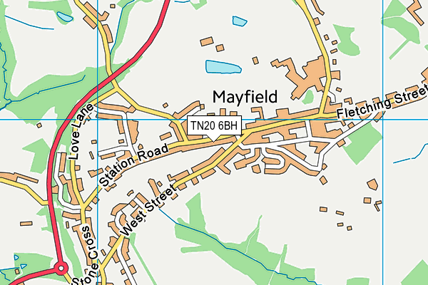 TN20 6BH map - OS VectorMap District (Ordnance Survey) TN20 6BH map - OS VectorMap District (Ordnance Survey)