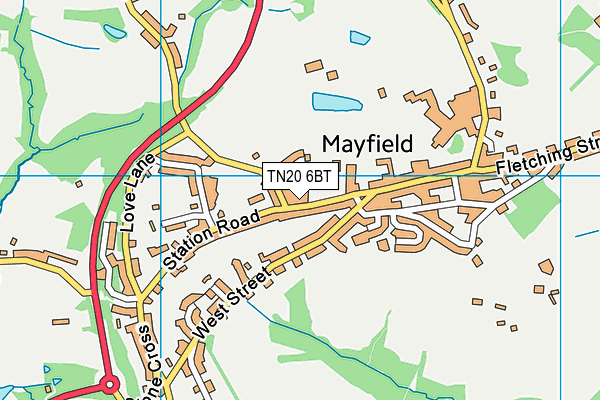 TN20 6BT map - OS VectorMap District (Ordnance Survey) TN20 6BT map - OS VectorMap District (Ordnance Survey)