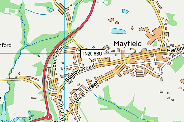 TN20 6BU map - OS VectorMap District (Ordnance Survey) TN20 6BU map - OS VectorMap District (Ordnance Survey)
