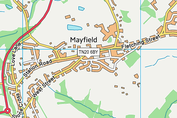 TN20 6BY map - OS VectorMap District (Ordnance Survey) TN20 6BY map - OS VectorMap District (Ordnance Survey)