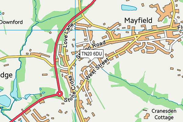TN20 6DU map - OS VectorMap District (Ordnance Survey) TN20 6DU map - OS VectorMap District (Ordnance Survey)