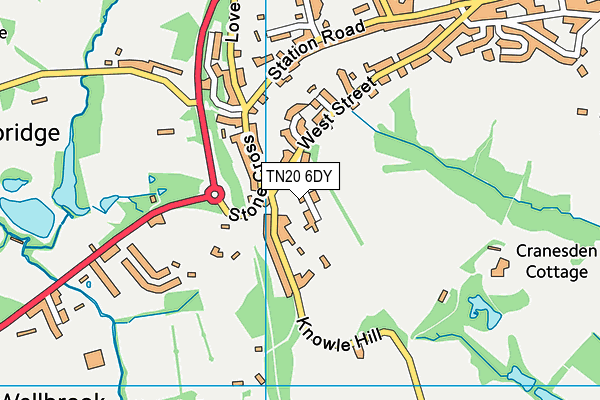 TN20 6DY map - OS VectorMap District (Ordnance Survey) TN20 6DY map - OS VectorMap District (Ordnance Survey)