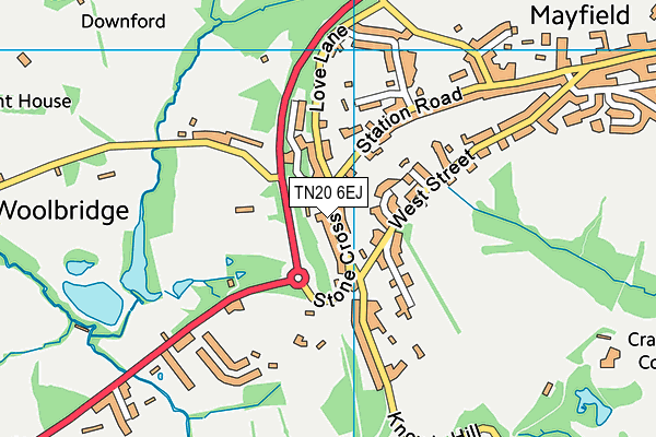 TN20 6EJ map - OS VectorMap District (Ordnance Survey) TN20 6EJ map - OS VectorMap District (Ordnance Survey)