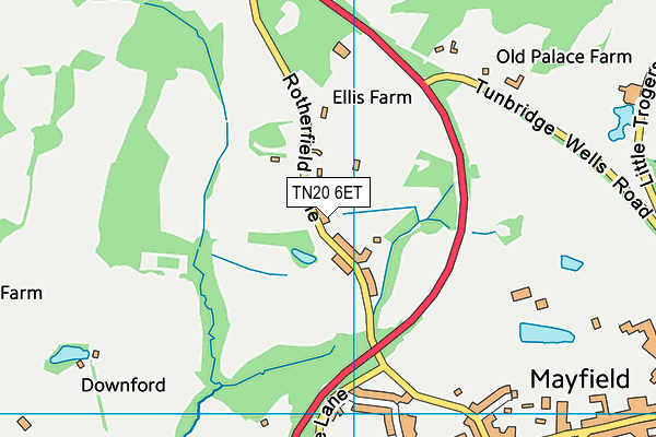 TN20 6ET map - OS VectorMap District (Ordnance Survey) TN20 6ET map - OS VectorMap District (Ordnance Survey)