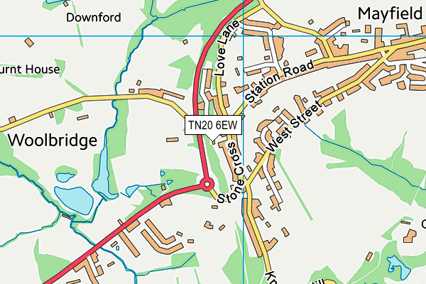 TN20 6EW map - OS VectorMap District (Ordnance Survey) TN20 6EW map - OS VectorMap District (Ordnance Survey)