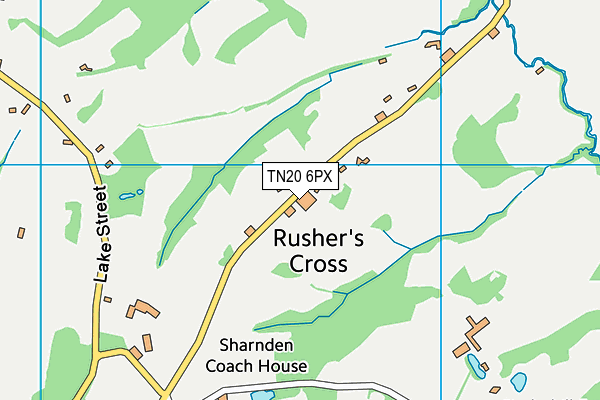 TN20 6PX map - OS VectorMap District (Ordnance Survey) TN20 6PX map - OS VectorMap District (Ordnance Survey)