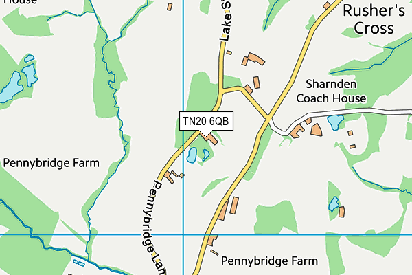 TN20 6QB map - OS VectorMap District (Ordnance Survey) TN20 6QB map - OS VectorMap District (Ordnance Survey)