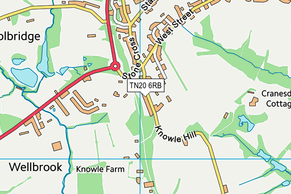 TN20 6RB map - OS VectorMap District (Ordnance Survey) TN20 6RB map - OS VectorMap District (Ordnance Survey)
