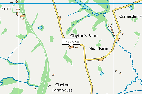 TN20 6RE map - OS VectorMap District (Ordnance Survey) TN20 6RE map - OS VectorMap District (Ordnance Survey)