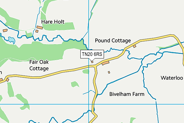 TN20 6RS map - OS VectorMap District (Ordnance Survey) TN20 6RS map - OS VectorMap District (Ordnance Survey)