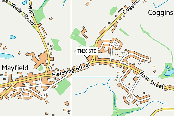 TN20 6TE map - OS VectorMap District (Ordnance Survey) TN20 6TE map - OS VectorMap District (Ordnance Survey)