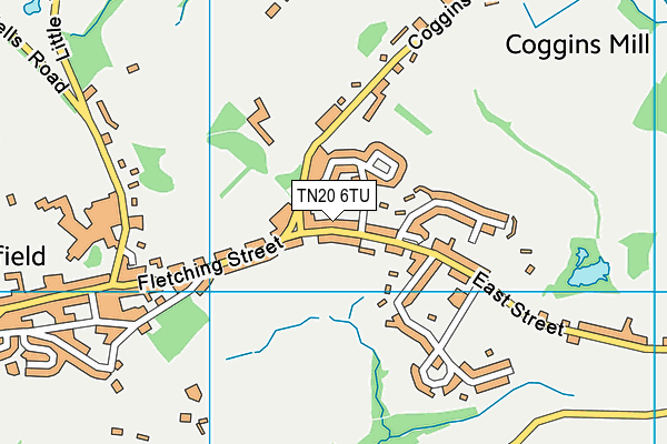 TN20 6TU map - OS VectorMap District (Ordnance Survey)