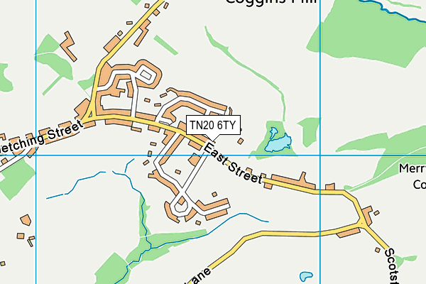 TN20 6TY map - OS VectorMap District (Ordnance Survey) TN20 6TY map - OS VectorMap District (Ordnance Survey)