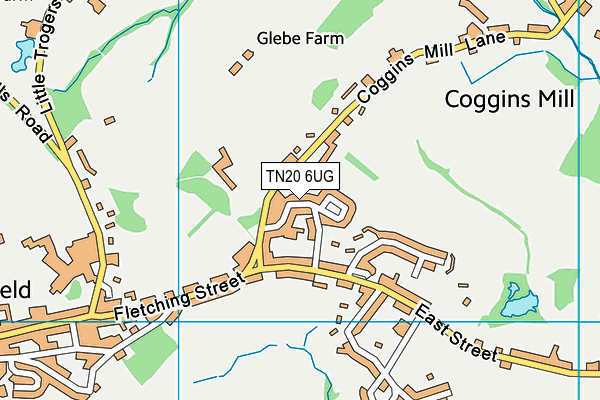 TN20 6UG map - OS VectorMap District (Ordnance Survey) TN20 6UG map - OS VectorMap District (Ordnance Survey)