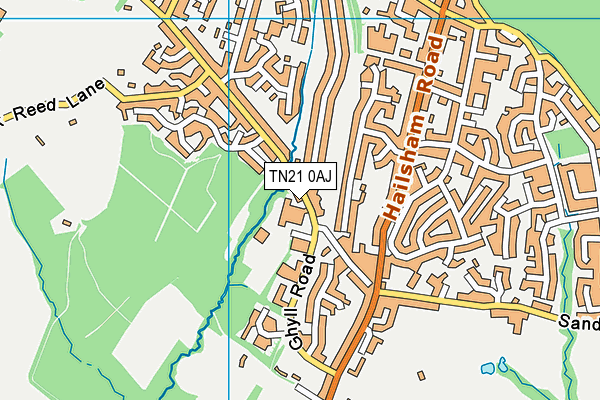 TN21 0AJ map - OS VectorMap District (Ordnance Survey) TN21 0AJ map - OS VectorMap District (Ordnance Survey)