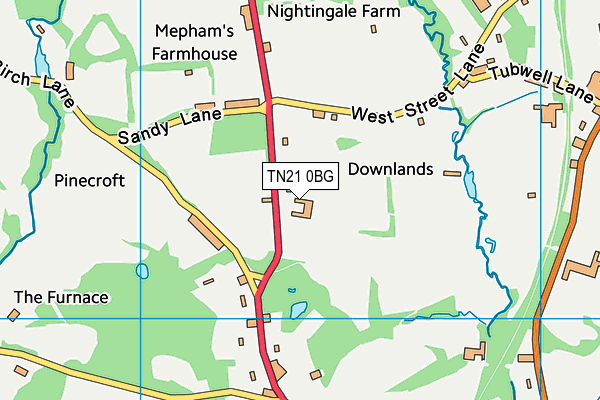 TN21 0BG map - OS VectorMap District (Ordnance Survey) TN21 0BG map - OS VectorMap District (Ordnance Survey)
