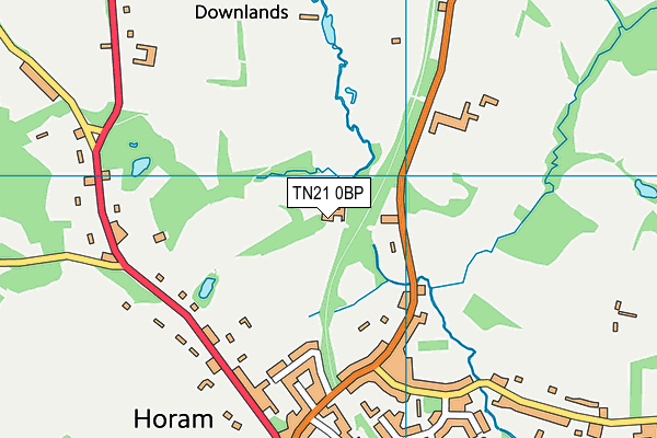 TN21 0BP map - OS VectorMap District (Ordnance Survey)