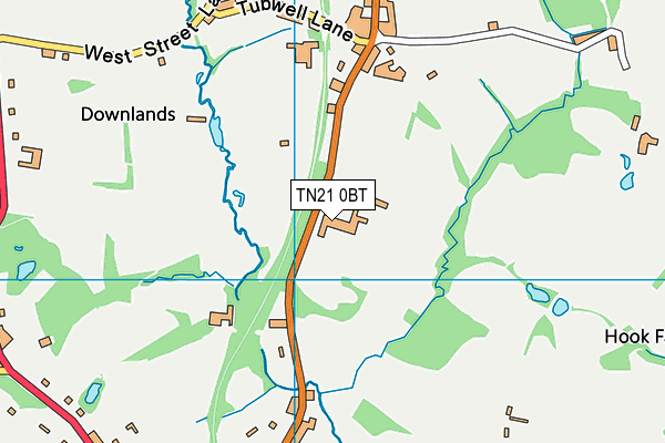 TN21 0BT map - OS VectorMap District (Ordnance Survey) TN21 0BT map - OS VectorMap District (Ordnance Survey)