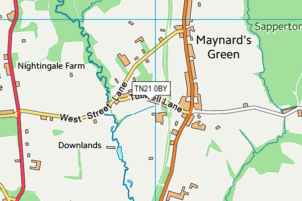 TN21 0BY map - OS VectorMap District (Ordnance Survey) TN21 0BY map - OS VectorMap District (Ordnance Survey)