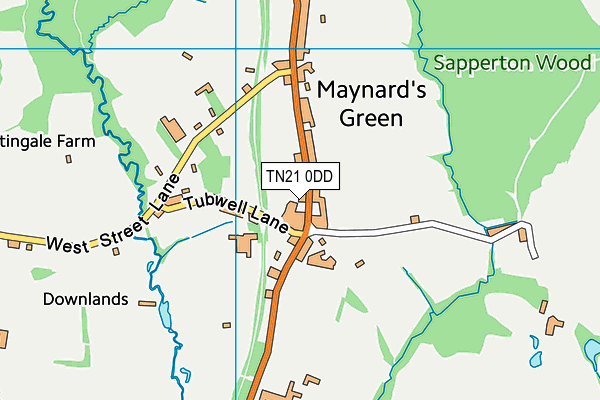 TN21 0DD map - OS VectorMap District (Ordnance Survey) TN21 0DD map - OS VectorMap District (Ordnance Survey)
