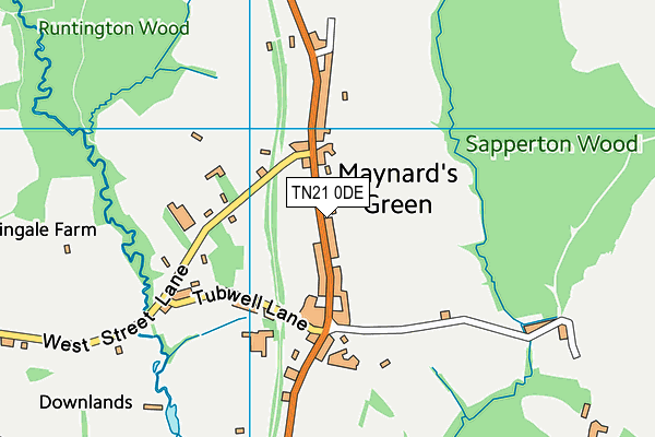 TN21 0DE map - OS VectorMap District (Ordnance Survey) TN21 0DE map - OS VectorMap District (Ordnance Survey)