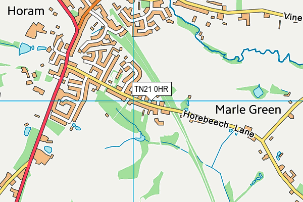 TN21 0HR map - OS VectorMap District (Ordnance Survey)