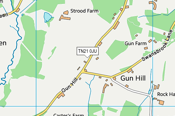 TN21 0JU map - OS VectorMap District (Ordnance Survey) TN21 0JU map - OS VectorMap District (Ordnance Survey)