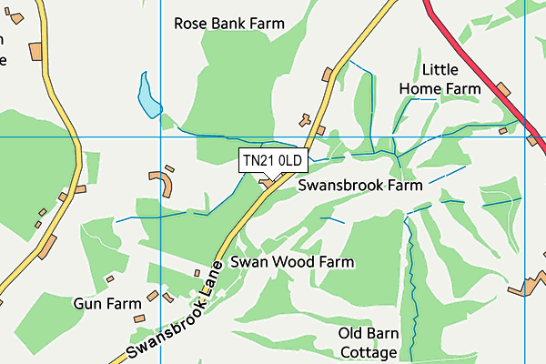 TN21 0LD map - OS VectorMap District (Ordnance Survey) TN21 0LD map - OS VectorMap District (Ordnance Survey)