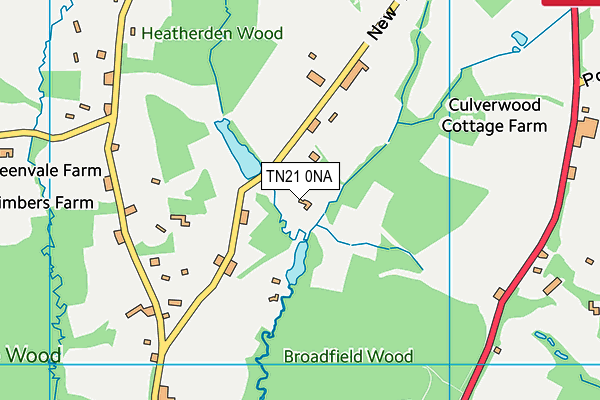 TN21 0NA map - OS VectorMap District (Ordnance Survey) TN21 0NA map - OS VectorMap District (Ordnance Survey)