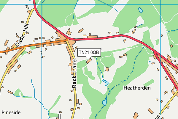 TN21 0QB map - OS VectorMap District (Ordnance Survey) TN21 0QB map - OS VectorMap District (Ordnance Survey)
