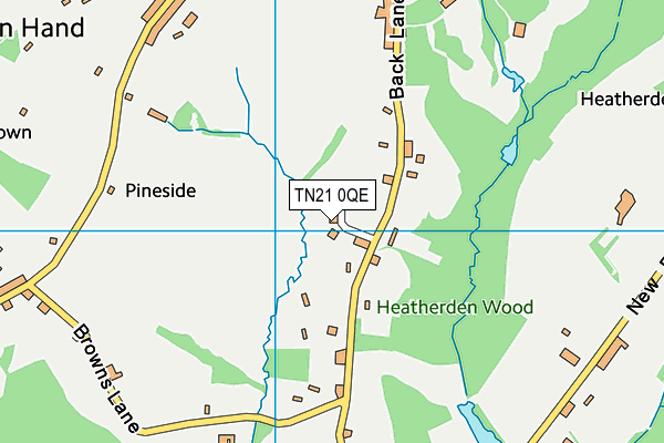 TN21 0QE map - OS VectorMap District (Ordnance Survey)