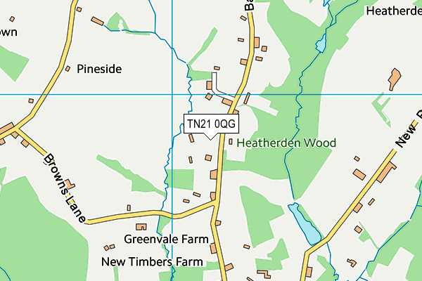 TN21 0QG map - OS VectorMap District (Ordnance Survey) TN21 0QG map - OS VectorMap District (Ordnance Survey)
