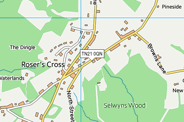 TN21 0QN map - OS VectorMap District (Ordnance Survey) TN21 0QN map - OS VectorMap District (Ordnance Survey)